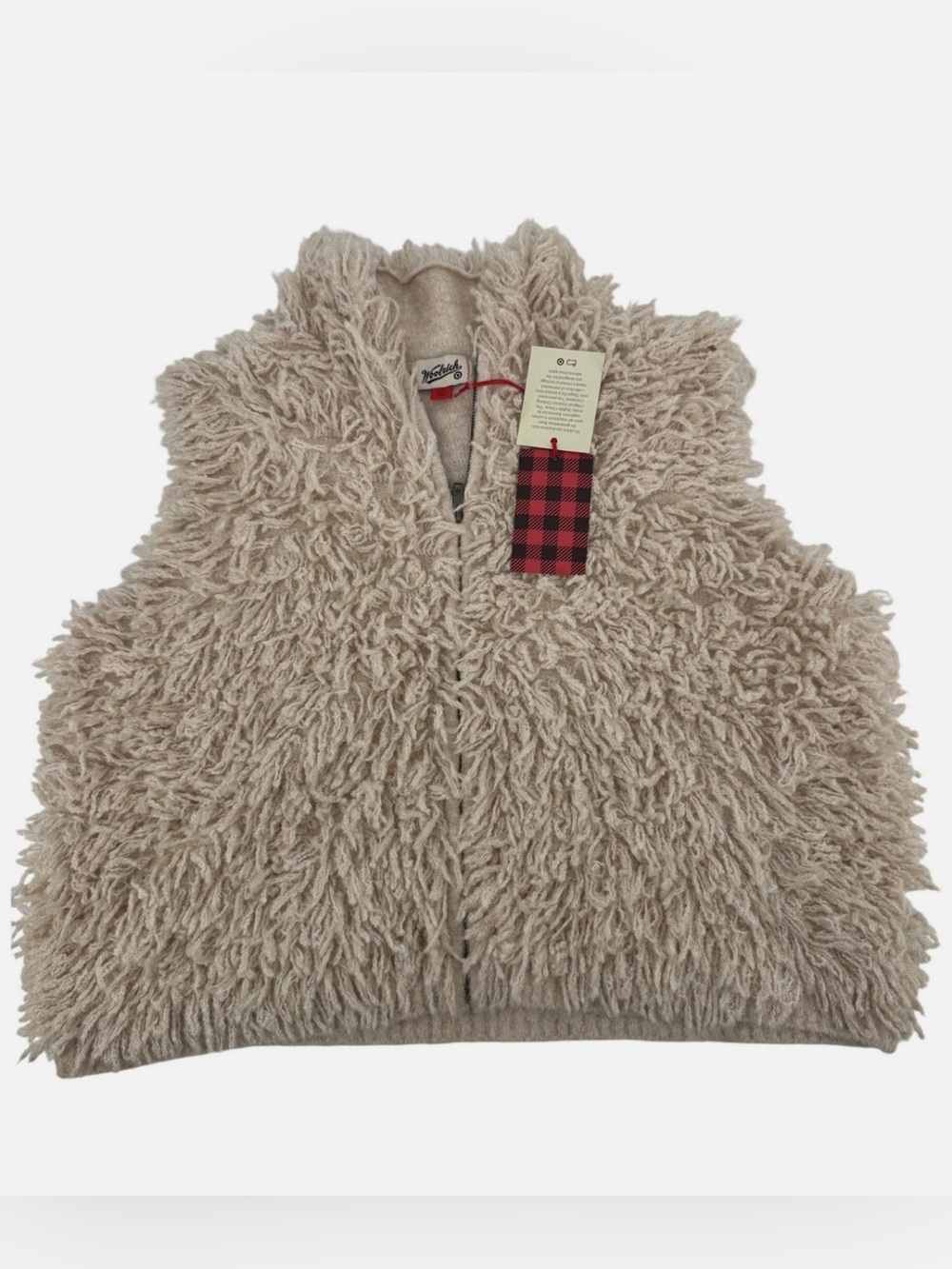 🆕Woolrich Full Zip Shaggy Vest Womens Size Medium.